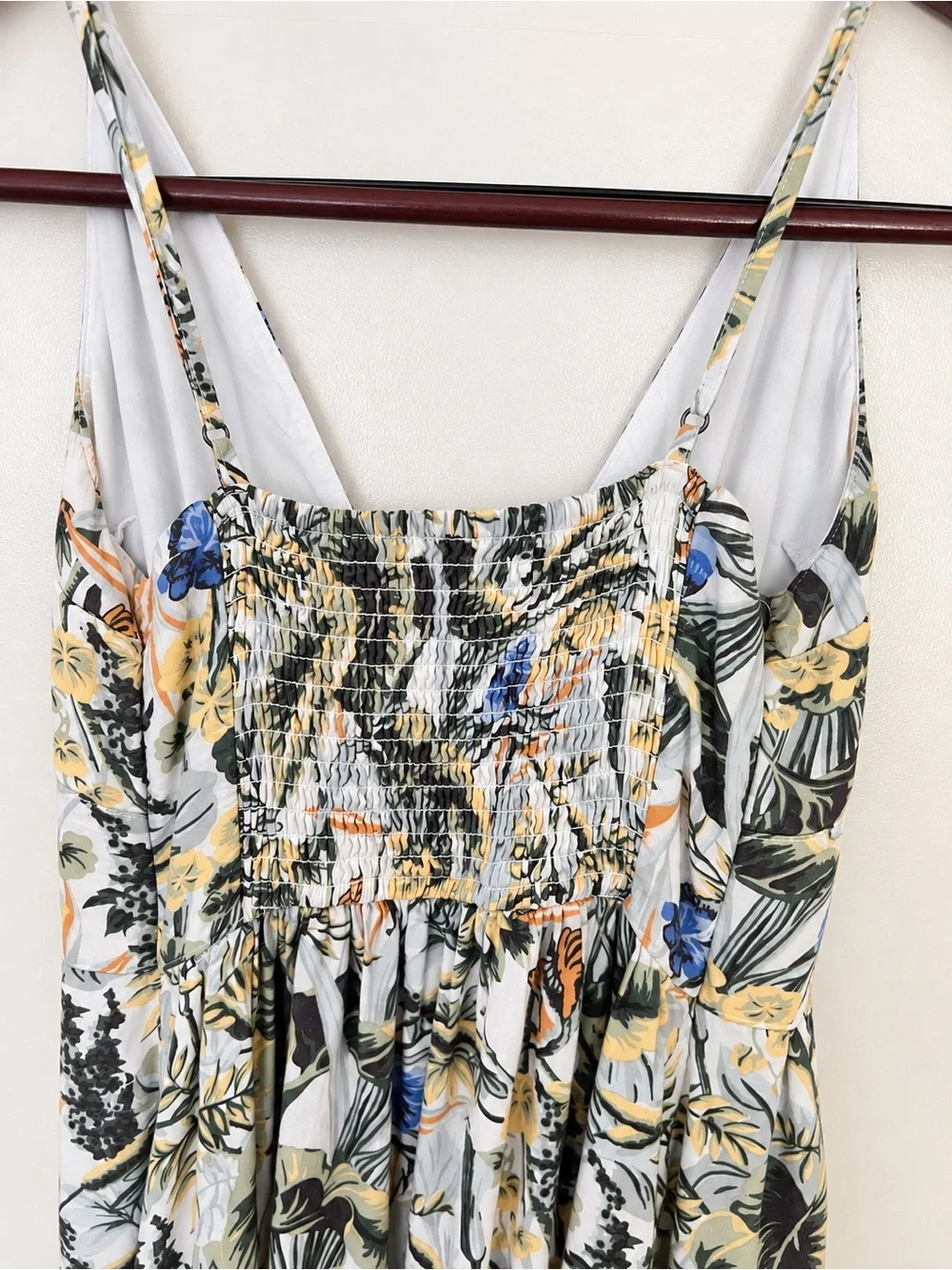 Abercrombie & Fitch XS Tropical Floral Button Front Maxi Dress